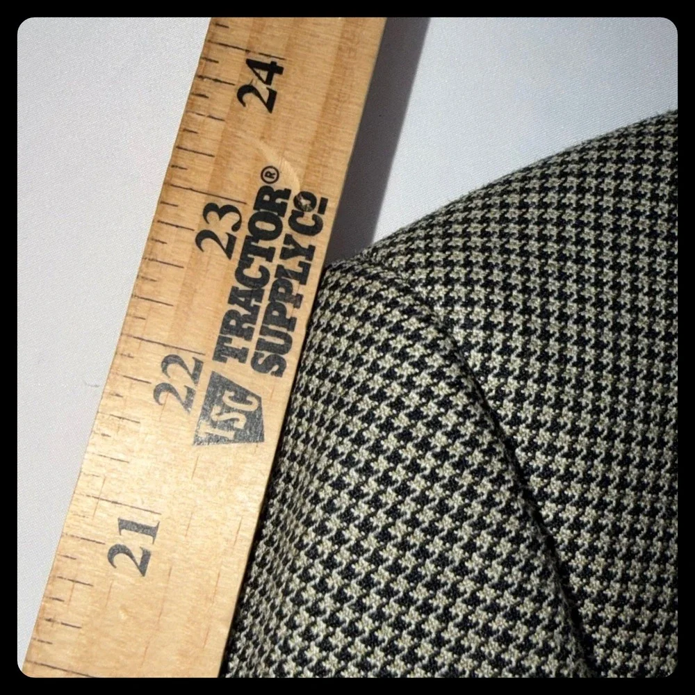 Hart Schaffner Marx Sport Coat Mens 42S Tan Houndstooth Blazer Professional